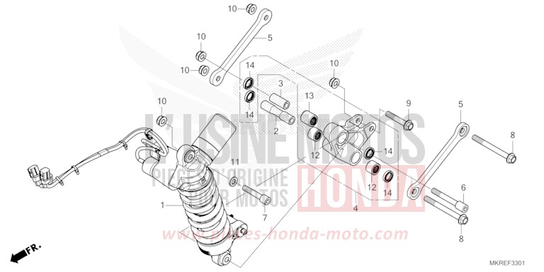 KISSEN, HINTEN (CBR1000SP) von CBR1000RR SP SP1 SP2 GRAND PRIX RED (R380) von 2024